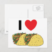 I Liebe Tacos Postkarte (Vorne/Hinten)