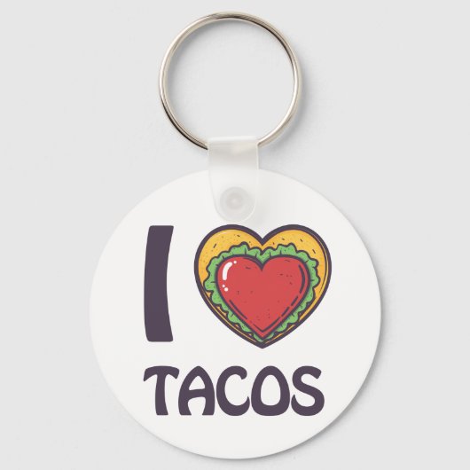 I Liebe Tacos Schlüsselanhänger (Rückseite)