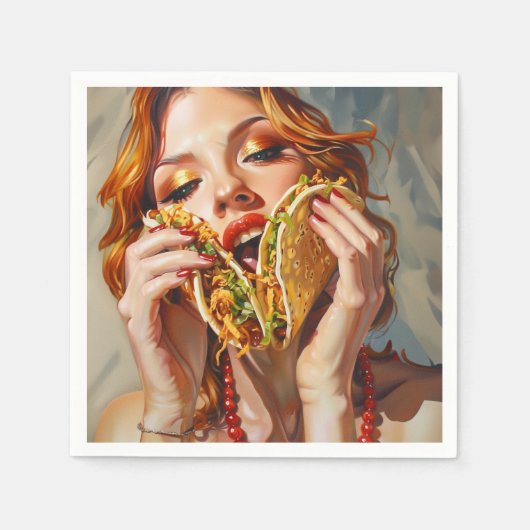 I Liebe Tacos Serviette (Vorderseite)