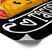 I Liebe Tacos T Shirt Cinco De Mayo Frauen Männer Poster (Ecke)