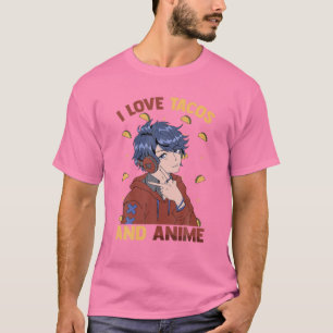 I Liebe Tacos und Anime - Niedlich Kawaii - Manga T-Shirt