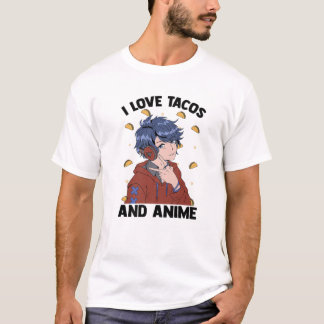 I Liebe Tacos und Anime - Niedlich Kawaii - Manga  T-Shirt