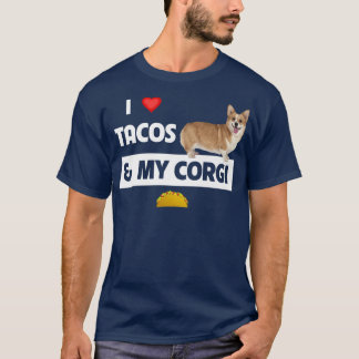I Liebe Tacos und mein Corgi Welsh Dog Meican Food T-Shirt