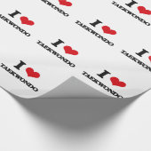 I Liebe Taekwondo Geschenkpapier (Ecke)