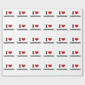 I Liebe Taekwondo Geschenkpapier (Flach)