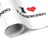 I Liebe Taekwondo Geschenkpapier (Rolleneckpunkt)