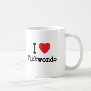 I Liebe Taekwondo Herz Brauch personalisiert Kaffeetasse
