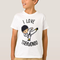 I Liebe Taekwondo Kinder Kampfkunst Cartoon Kunstw