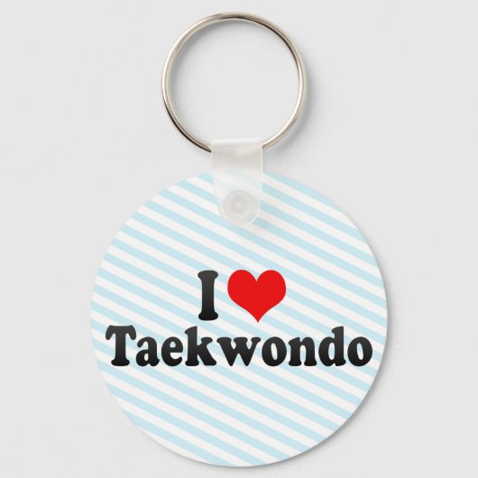I Liebe Taekwondo Schlüsselanhänger (Vorderseite)