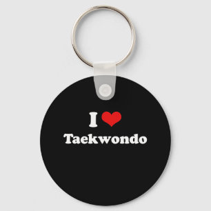 I Liebe-Taekwondo-T-Shirt Schlüsselanhänger