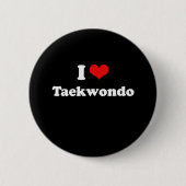 I Liebe Taekwondo Tshirt Button (Vorderseite)