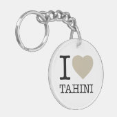 I LIEBE TAHINI SCHLÜSSELANHÄNGER (Vorderseite links)