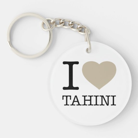 I LIEBE TAHINI SCHLÜSSELANHÄNGER (Vorderseite)