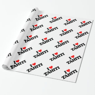 I LIEBE TAHITI GESCHENKPAPIER
