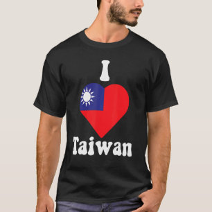 I Liebe Taiwan Flag Herz Taiwan Taiwanisch T-Shirt