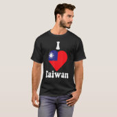 I Liebe Taiwan Flag Herz Taiwan Taiwanisch T-Shirt (Vorne ganz)