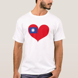 I Liebe Taiwan Flagge T-Shirt