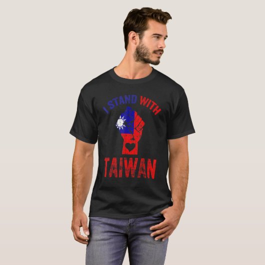 I Liebe Taiwan Flaggen Taiwanesisch Stolz I Stand T-Shirt (Vorne ganz)