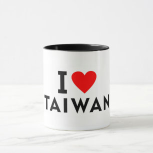 I Liebe Taiwan Land wie Herztourismus Tasse