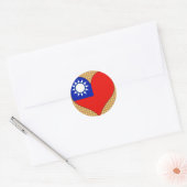 I Liebe Taiwan Runder Aufkleber (Umschlag)