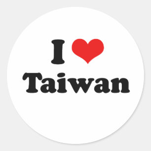 I Liebe-Taiwan-T-Shirt Runder Aufkleber