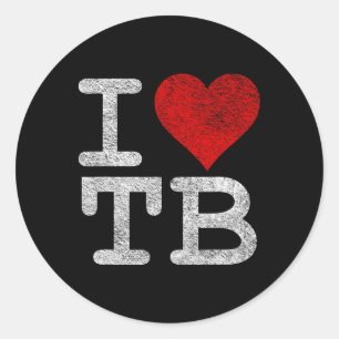 I Liebe Tampa Bay I Herbst Tb Florida Football Runder Aufkleber