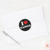 I Liebe Tango Runder Aufkleber (Umschlag)