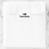 I Liebe Tansania Flag Runder Aufkleber (Tasche)