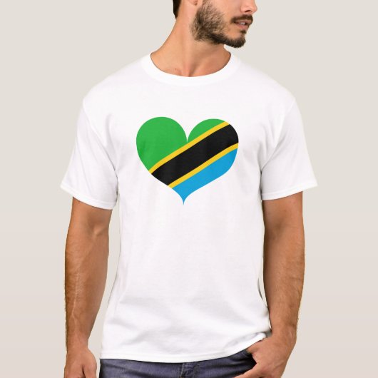 I Liebe Tansania Flag T-Shirt (Vorderseite)