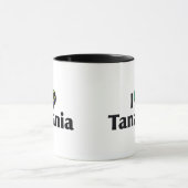 I Liebe Tansania Flag Tasse (Zentrum)