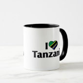 I Liebe Tansania Flag Tasse (VorderseiteRechts)