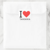 I Liebe Tansania Quadratischer Aufkleber (Tasche)