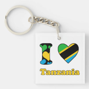 I Liebe Tansania Schlüsselanhänger