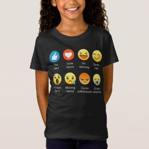 I Liebe TANZ SozialEmoticon (emoji) - weißer T-Shirt