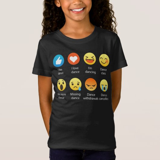 I Liebe TANZ SozialEmoticon (emoji) - weißer T-Shirt (Vorderseite)