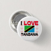I Liebe Tanzania Button (Vorne & Hinten)