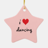 I Liebe Tanzen Keramikornament (Hinten)