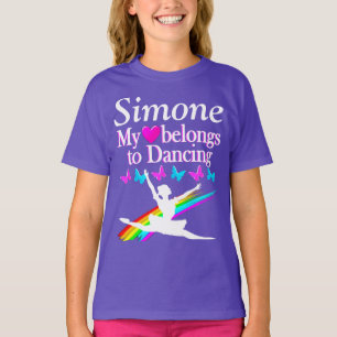I LIEBE TANZEN PERSONALISIERTES SHIRT