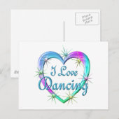 I Liebe Tanzen Postkarte (Vorne/Hinten)