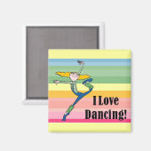 I Liebe Tanzmagnet Magnet (Vorderseite/Rückseite)