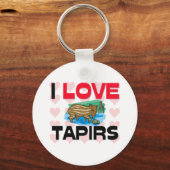 I Liebe Tapirs Schlüsselanhänger (Vorderseite)