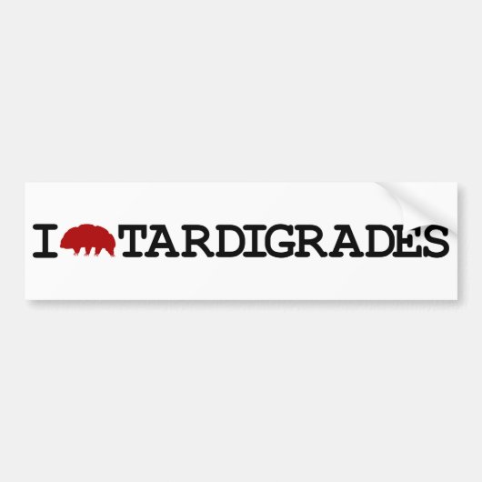 I Liebe Tardigrades Autoaufkleber (Vorne)