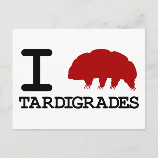 I Liebe Tardigrades Postkarte (Vorderseite)
