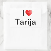I Liebe Tarija Rechteckiger Aufkleber (Tasche)