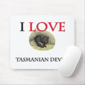 I Liebe Tasmanian Devils Mousepad (Mit Mouse)