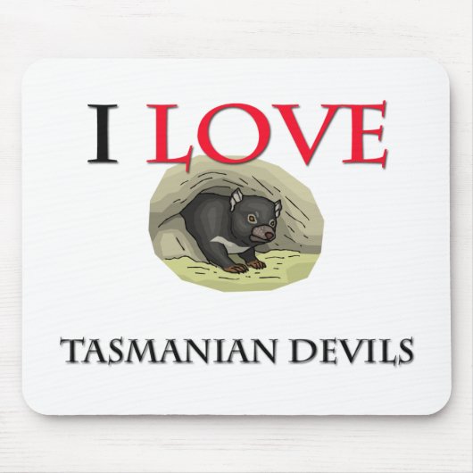 I Liebe Tasmanian Devils Mousepad (Vorne)