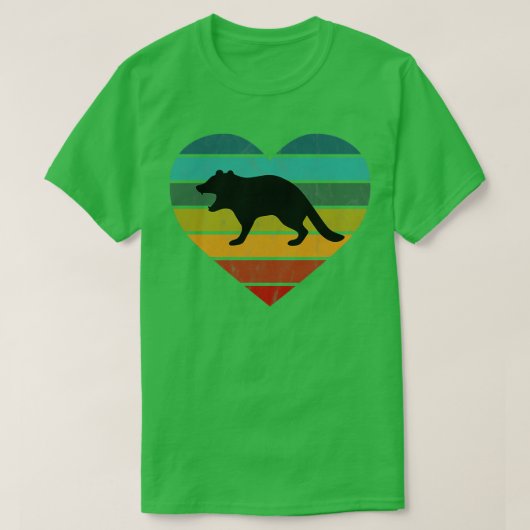 I Liebe Tasmanian Devils Retro Herz T-Shirt (Design vorne)