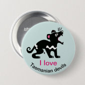 I Liebe Tasmanian Teufel Australian Wildlife - Button (Vorne & Hinten)