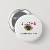 I Liebe-tasmanische Teufel Button (Vorne & Hinten)