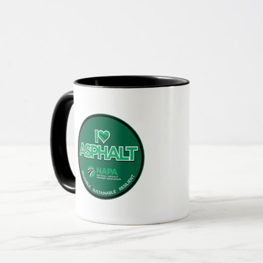 I Liebe Tasse Asphalt (Vorderseite Links)